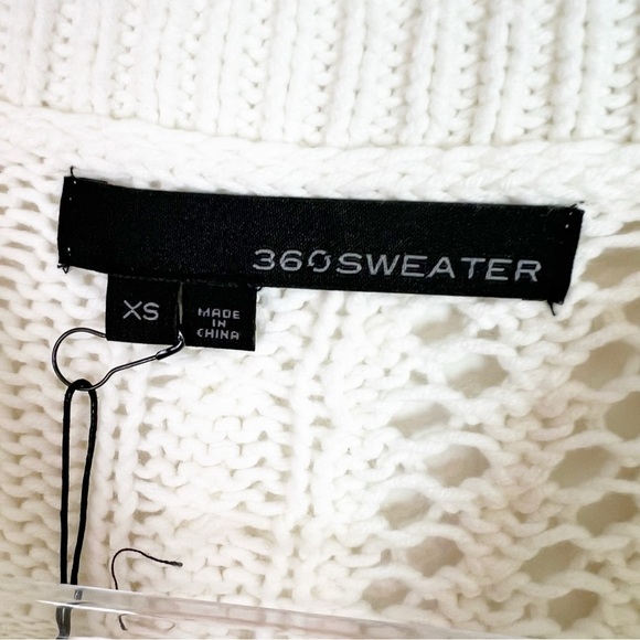 360 SWEATER OFF-WHITE DESTRUCTED WITH FRINGE PULLOVER SWEATER WOMENS SZ XS 
NEW - Picture 2 of 5